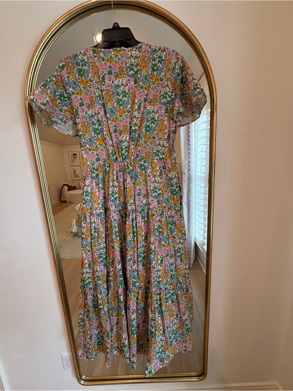 J. Crew Pink, Green & Yellow Floral Midi Dress - Picture 4 of 4